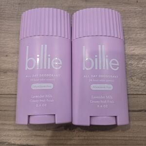 NWT Billie All Day Deodorant Aluminum Free Lavender Milk Deodorant - Set of 2